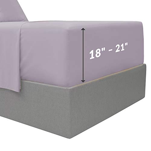 Mellanni Extra Deep Pocket Twin XL Sheet Set - Luxury 1800 Bedding Sheets & Pillowcases - Fits College Dorm Room Mattress - Ultra Soft Cooling Bed Sheet Set - Easy Care - 3 PC (Twin XL, Baby Blue)