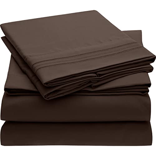 Mellanni Extra Deep Pocket Twin XL Sheet Set - Luxury 1800 Bedding Sheets & Pillowcases - Fits College Dorm Room Mattress - Ultra Soft Cooling Bed Sheet Set - Easy Care - 3 PC (Twin XL, Baby Blue)