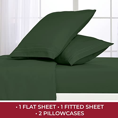 Mellanni Extra Deep Pocket Twin XL Sheet Set - Luxury 1800 Bedding Sheets & Pillowcases - Fits College Dorm Room Mattress - Ultra Soft Cooling Bed Sheet Set - Easy Care - 3 PC (Twin XL, Baby Blue)