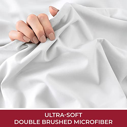 Mellanni Extra Deep Pocket Twin XL Sheet Set - Luxury 1800 Bedding Sheets & Pillowcases - Fits College Dorm Room Mattress - Ultra Soft Cooling Bed Sheet Set - Easy Care - 3 PC (Twin XL, Baby Blue)
