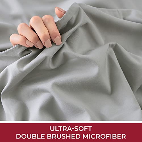 Mellanni Extra Deep Pocket Twin XL Sheet Set - Luxury 1800 Bedding Sheets & Pillowcases - Fits College Dorm Room Mattress - Ultra Soft Cooling Bed Sheet Set - Easy Care - 3 PC (Twin XL, Baby Blue)