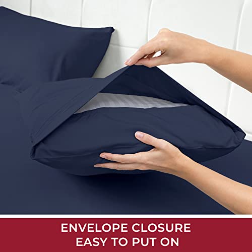 Mellanni Extra Deep Pocket Twin XL Sheet Set - Luxury 1800 Bedding Sheets & Pillowcases - Fits College Dorm Room Mattress - Ultra Soft Cooling Bed Sheet Set - Easy Care - 3 PC (Twin XL, Baby Blue)