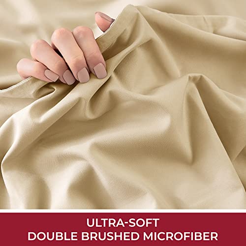 Mellanni Extra Deep Pocket Twin XL Sheet Set - Luxury 1800 Bedding Sheets & Pillowcases - Fits College Dorm Room Mattress - Ultra Soft Cooling Bed Sheet Set - Easy Care - 3 PC (Twin XL, Baby Blue)