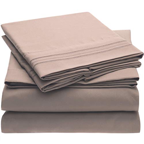 Mellanni Extra Deep Pocket Twin XL Sheet Set - Luxury 1800 Bedding Sheets & Pillowcases - Fits College Dorm Room Mattress - Ultra Soft Cooling Bed Sheet Set - Easy Care - 3 PC (Twin XL, Baby Blue)