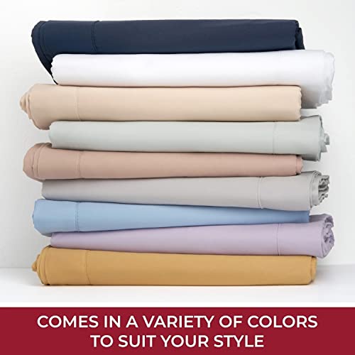 Mellanni Extra Deep Pocket Twin XL Sheet Set - Luxury 1800 Bedding Sheets & Pillowcases - Fits College Dorm Room Mattress - Ultra Soft Cooling Bed Sheet Set - Easy Care - 3 PC (Twin XL, Baby Blue)