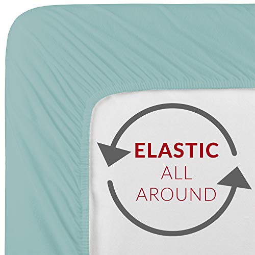 Mellanni Extra Deep Pocket Twin XL Sheet Set - Luxury 1800 Bedding Sheets & Pillowcases - Fits College Dorm Room Mattress - Ultra Soft Cooling Bed Sheet Set - Easy Care - 3 PC (Twin XL, Baby Blue)