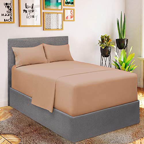 Mellanni Extra Deep Pocket Twin XL Sheet Set - Luxury 1800 Bedding Sheets & Pillowcases - Fits College Dorm Room Mattress - Ultra Soft Cooling Bed Sheet Set - Easy Care - 3 PC (Twin XL, Baby Blue)