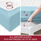 Mellanni Extra Deep Pocket Twin XL Sheet Set - Luxury 1800 Bedding Sheets & Pillowcases - Fits College Dorm Room Mattress - Ultra Soft Cooling Bed Sheet Set - Easy Care - 3 PC (Twin XL, Baby Blue)