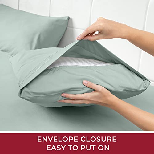 Mellanni Extra Deep Pocket Twin XL Sheet Set - Luxury 1800 Bedding Sheets & Pillowcases - Fits College Dorm Room Mattress - Ultra Soft Cooling Bed Sheet Set - Easy Care - 3 PC (Twin XL, Baby Blue)